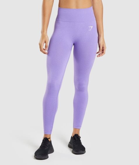 Women's Gymshark Vital Seamless 2.0 Leggings Lavender | CA 358A17